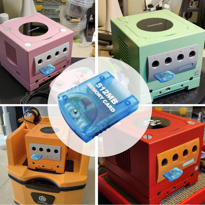 Hyamass Gamecube Memory Card - 512MB High Speed, Blue, Compatible with Nintendo Gamecube & Wii, Model RVL-001