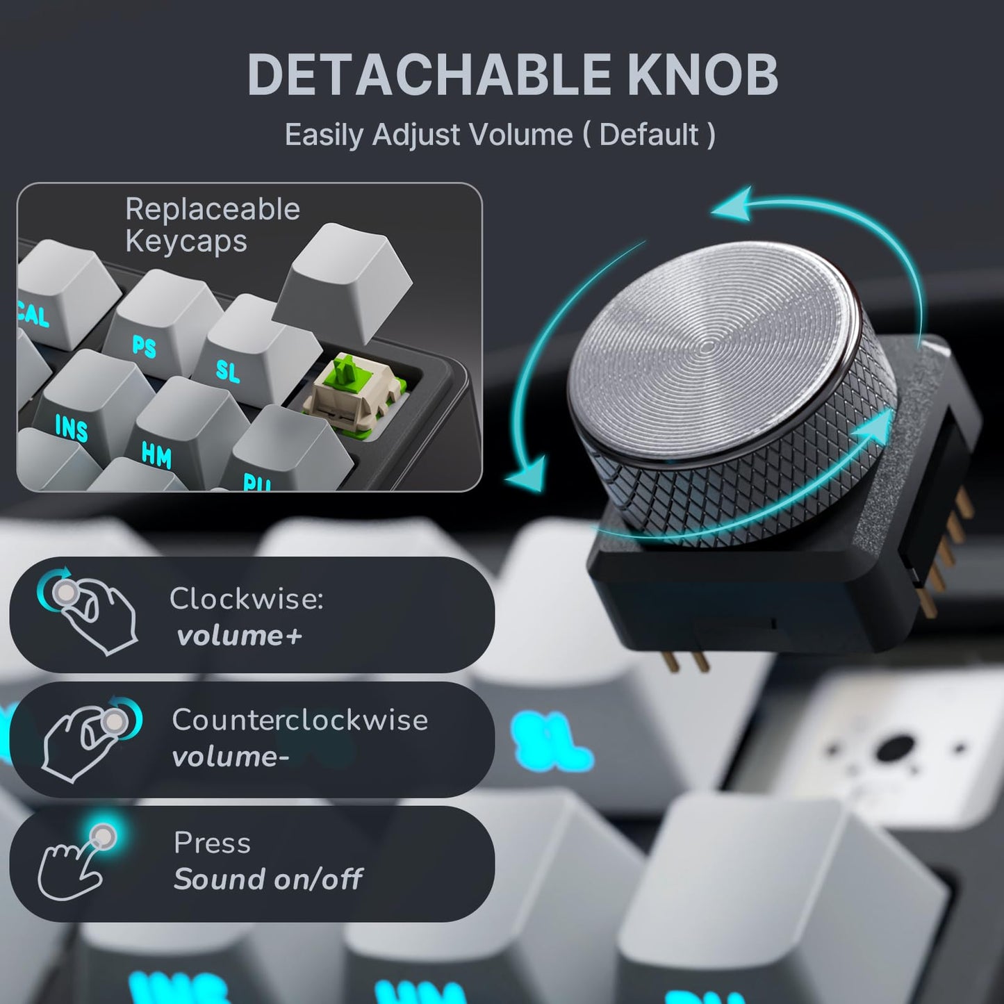 RK ROYAL KLUDGE R87 Pro Wireless 75% RGB Mechanical Gaming Keyboard - Bluetooth/2.4G/Wired, Grey, Hot Swappable Linear Switch