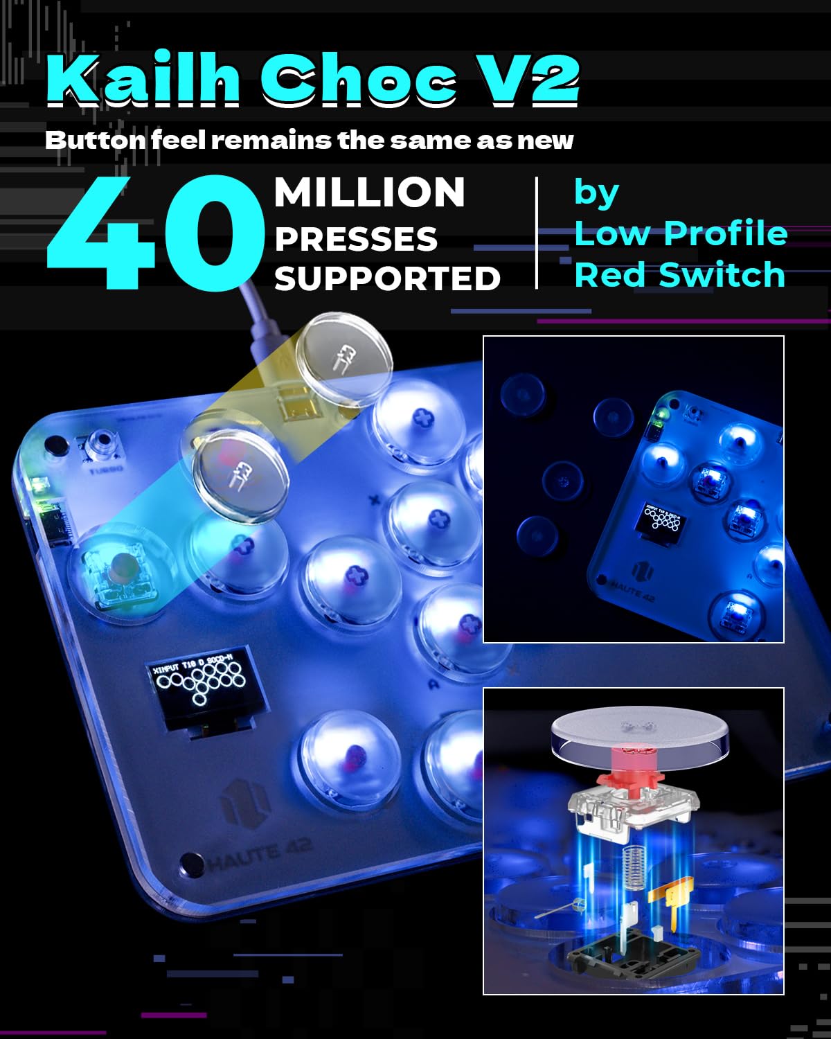 Sehawei Arcade Stick S16 - All-Button Gamerfinger, Custom RGB & Turbo Functions for PC/PS3/PS4/Switch - Supports Hot Swap & SOCD