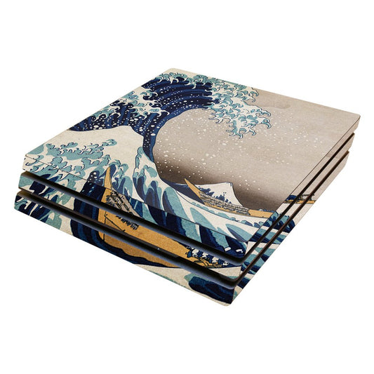 MIGHTY SKINS Vinyl Decal Skin for Sony PS4 Pro - Great Wave of Kanagawa, Easy to Apply, Durable, Made in USA