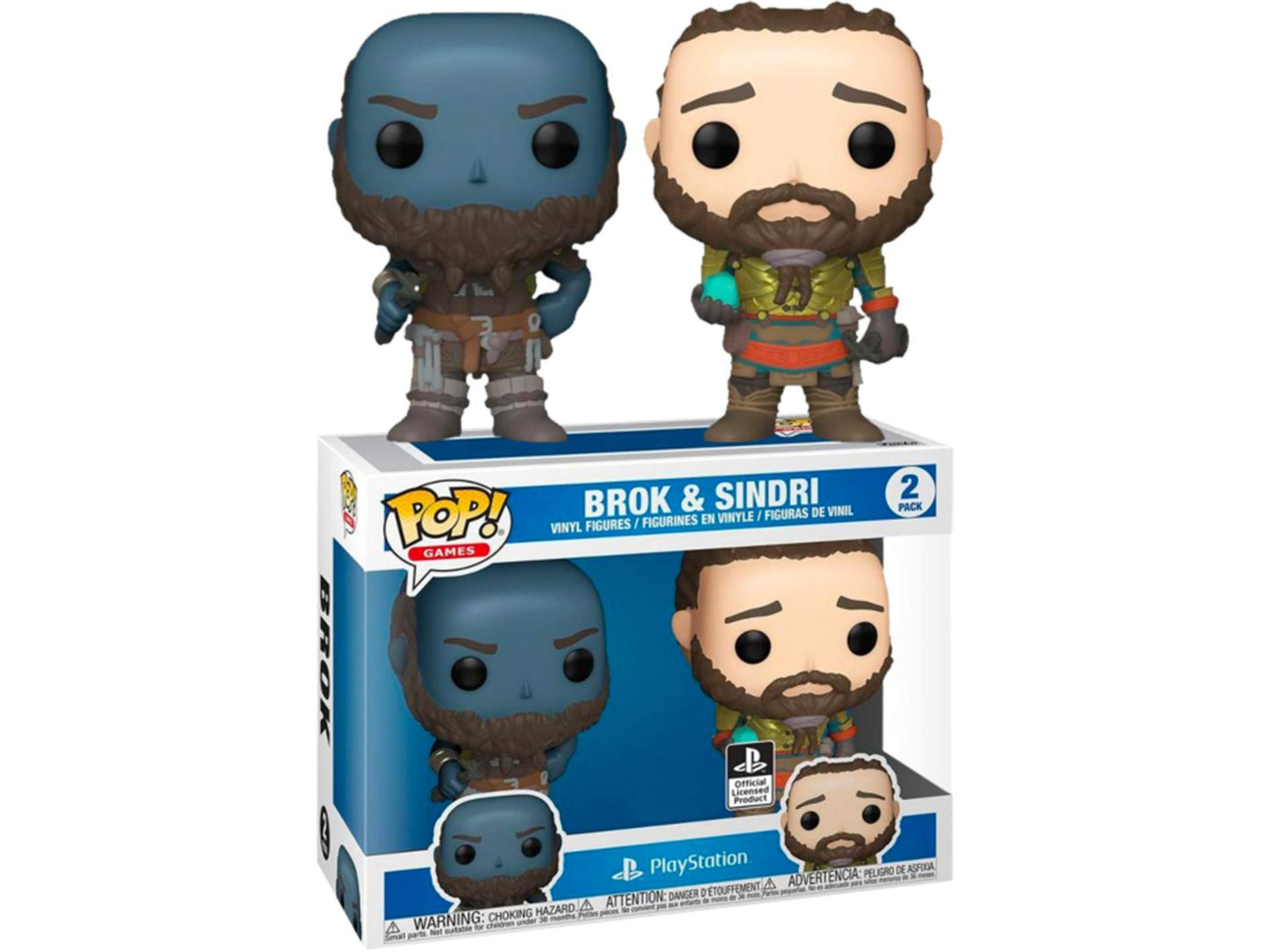 Funko POP! Games 2 Pack: Playstation Brok & Sindri, Multicolor, Model FU53881, Resin Collectibles