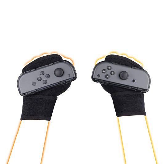 Leyu Smart Just Dance JoyCon Grip - 2 Pack Gray Wrist Strap for Switch - Boxing Design, Free Movement for Just Dance 2024, 2023, 2022