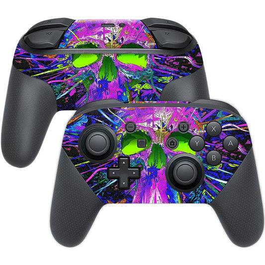 MightySkins Skin Compatible with Nintendo Switch Pro Controller - Hard Wired | Protective, Durable, and Unique Vinyl Decal wrap 