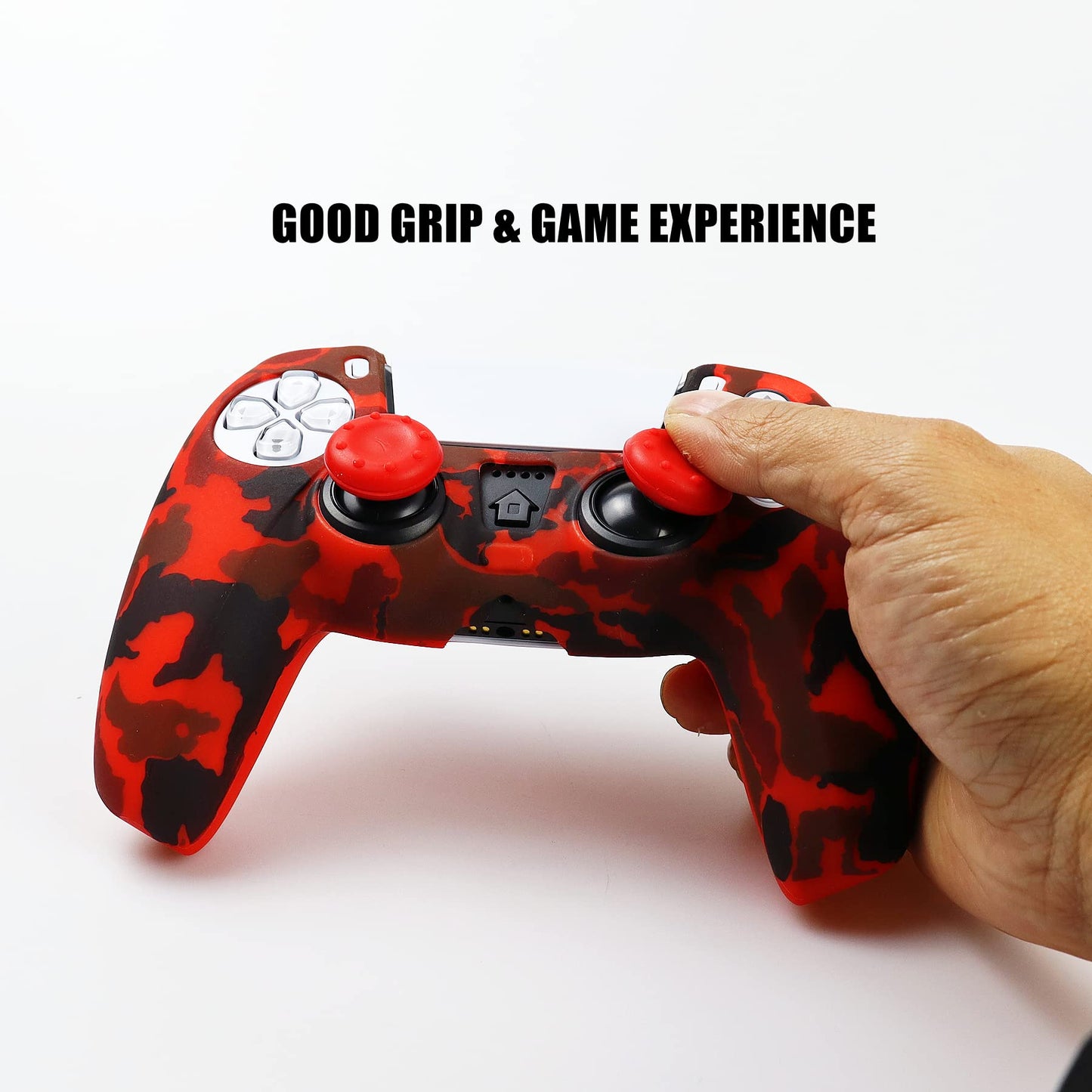 Oiokew Silicone Skin for PS5 Controller - Anti-Slip Shell Cover with 10 Joystick Grips - PS5 Controller #12