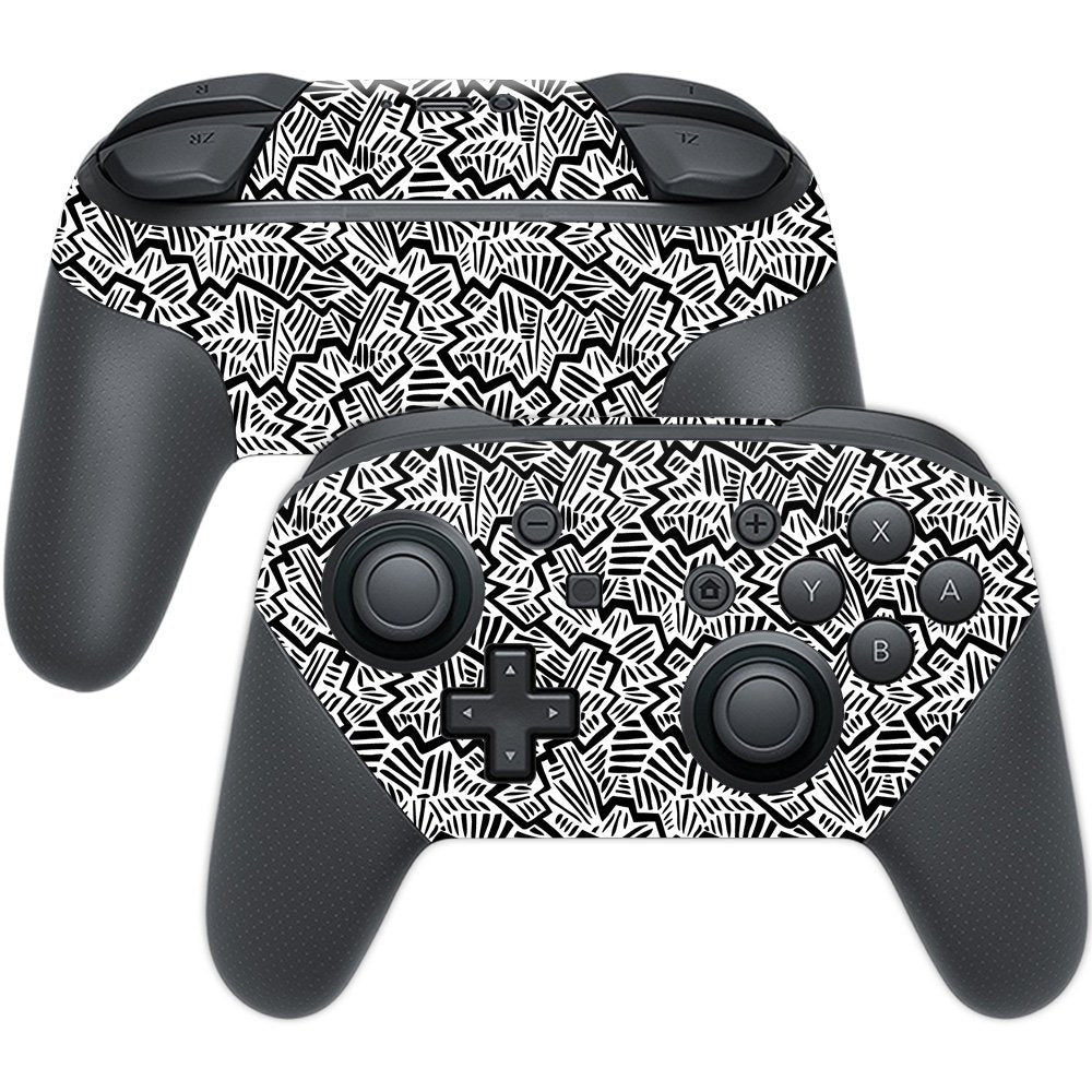MIGHTY SKINS Nintendo Switch Pro Controller Skin - Abstract Black Vinyl Decal, Durable & Easy to Apply, Model NISWPCOI-Abstract Black