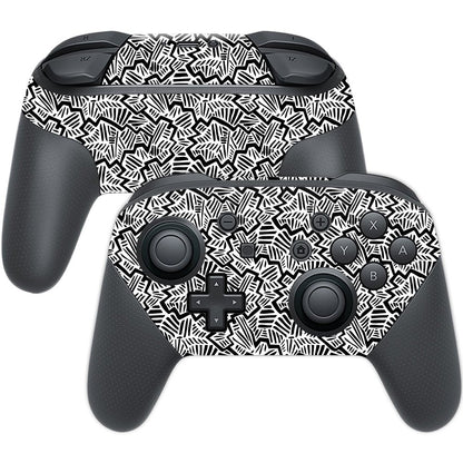 MIGHTY SKINS Nintendo Switch Pro Controller Skin - Abstract Black Vinyl Decal, Durable & Easy to Apply, Model NISWPCOI-Abstract Black