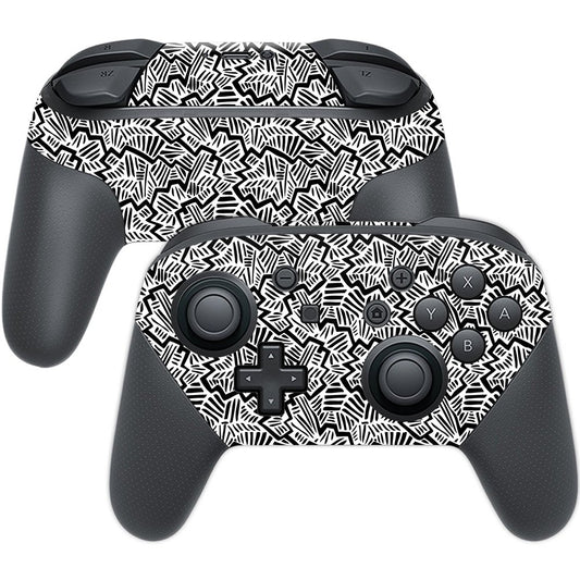 MIGHTY SKINS Nintendo Switch Pro Controller Skin - Abstract Black Vinyl Decal, Durable & Easy to Apply, Model NISWPCOI-Abstract Black