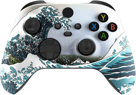 Custom Controllerzz Wireless Controller for Xbox Series X/S & One - Soft Touch Feel, X/S Waves Design