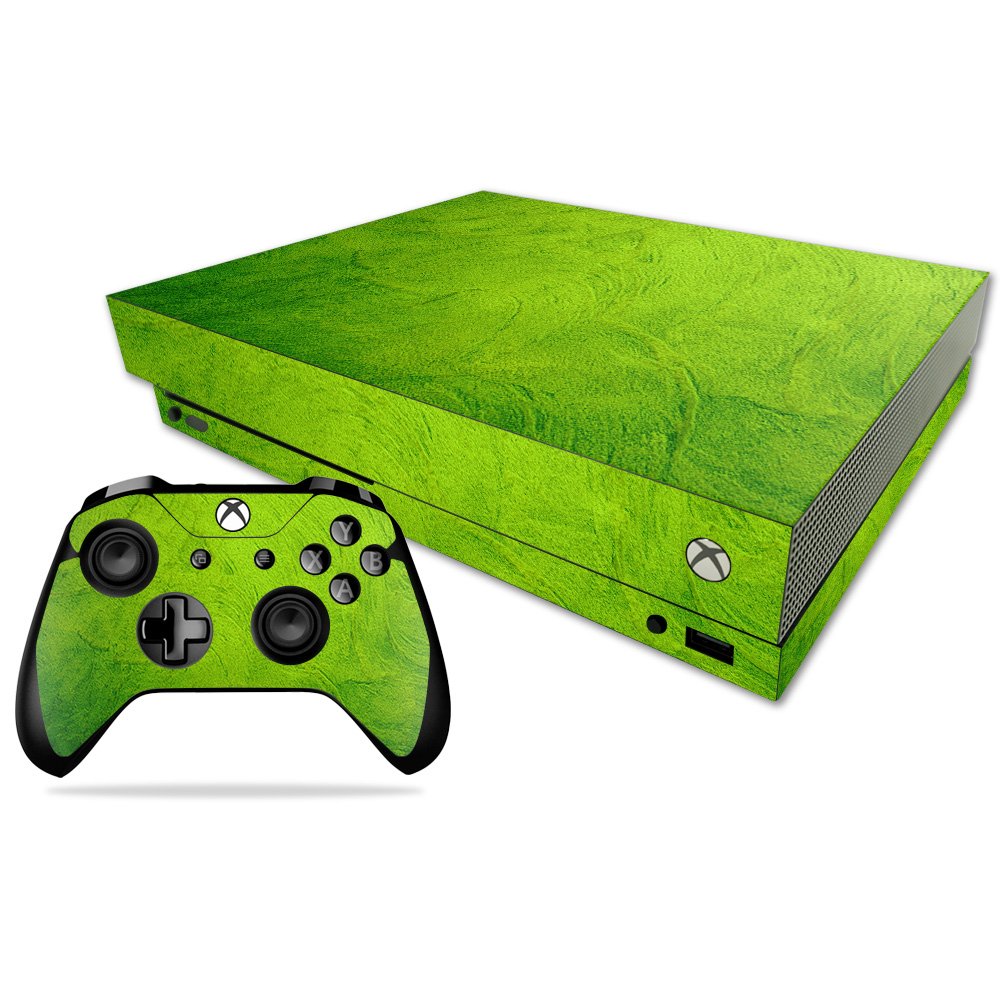 MIGHTY SKINS Xbox One X Skin - Green Cement Vinyl Decal Wrap, Durable & Easy to Apply, Model MIXBONXCMB-Green Cement