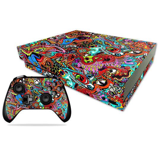 MIGHTY SKINS Xbox One X Skin - Acid Trippy Vinyl Decal Wrap - Durable & Easy to Apply - Model MIXBONXCMB-Acid Trippy