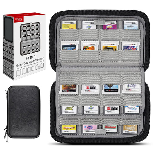 sisma 64 DS 3DS Switch Game Case Compatible with Nintendo Game Cartridges  Cards Holder Organizer Home & Travel Safekeeping Storage Case Carrying Bag
