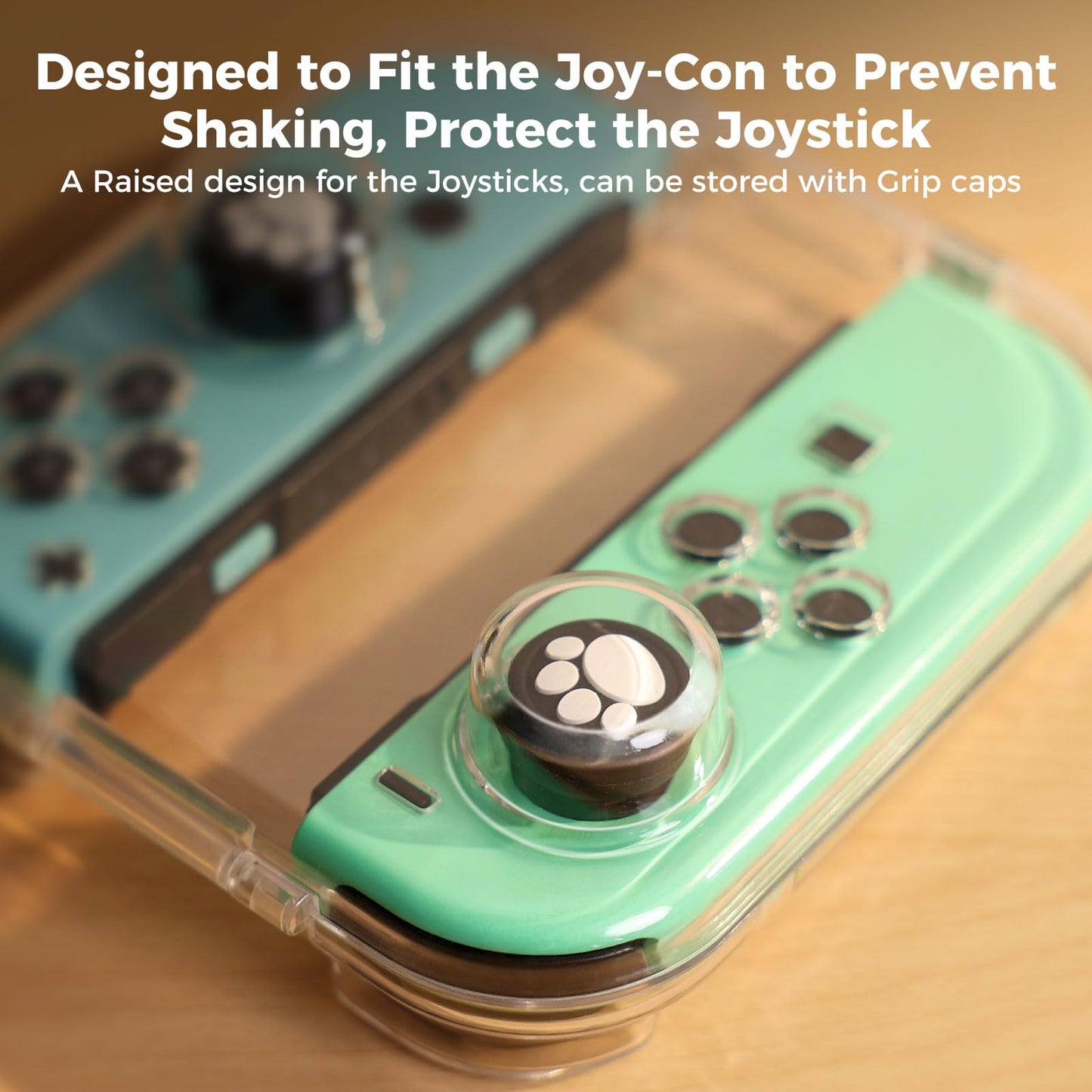 IINE Mini Storage Case for Joy-Con, Portable Dust-Proof Box, Transparent, Model L875, Compatible with Nintendo Switch/OLED