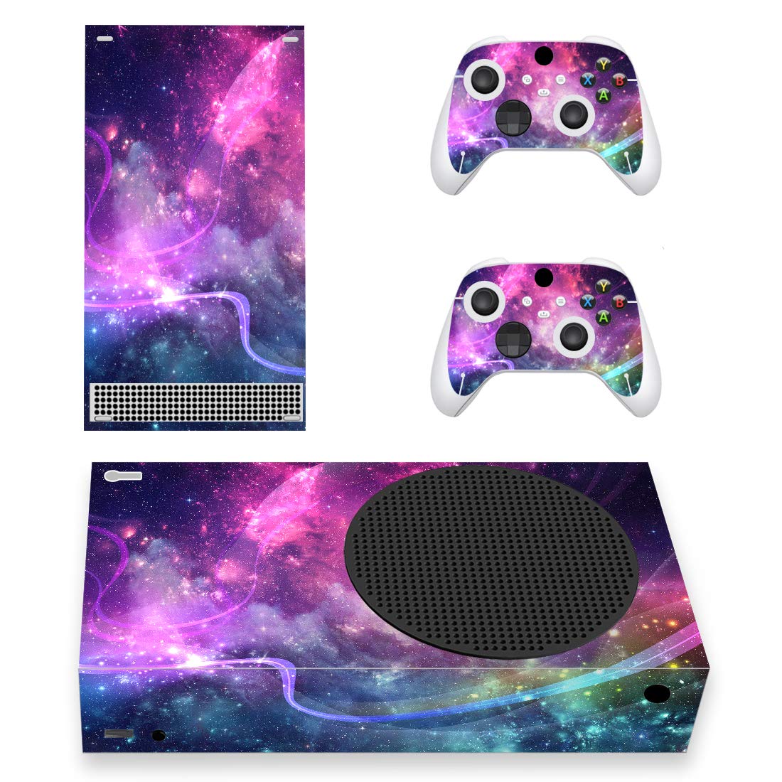PlayVital Purple Galaxy Custom Vinyl Skins for Xbox Core Wireless Controller  Wrap Decal Cover Stickers for Xbox Series S Console Controller