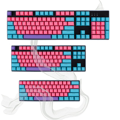 Ussixchare 60% Keycap Set - 104 Backlit PBT for Gateron/Kailh Switches - Ahri Pink