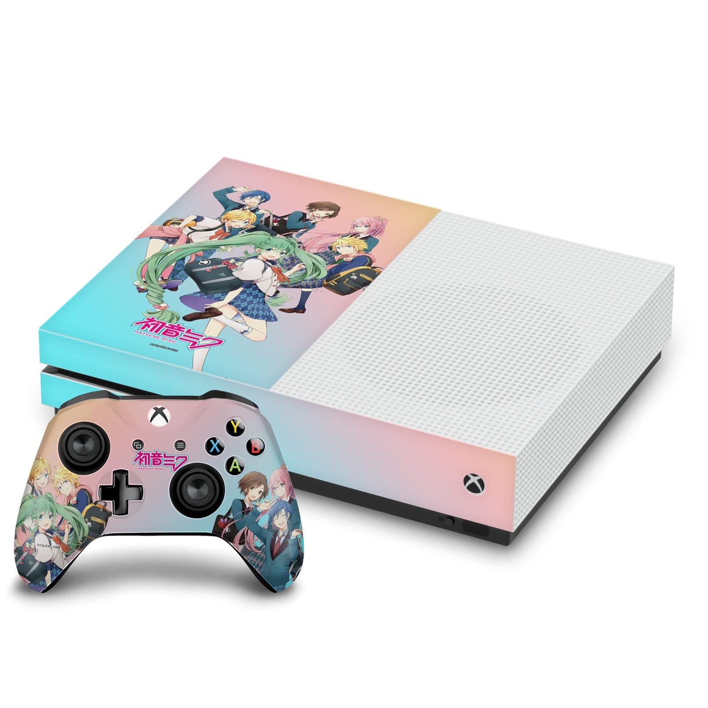Head Case Designs Officially Licensed Hatsune Miku High School Graphics Vinyl Sticker Gaming Skin Decal Cover Compatible With Xbox One S Console and Controller Bundle