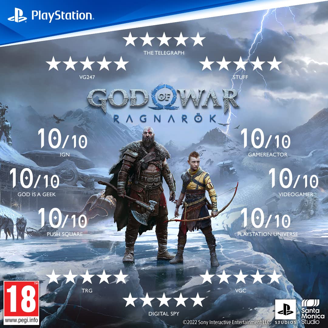 PlayStation God of War: Ragnarok Game for PS4 - Black, Model 711719407393