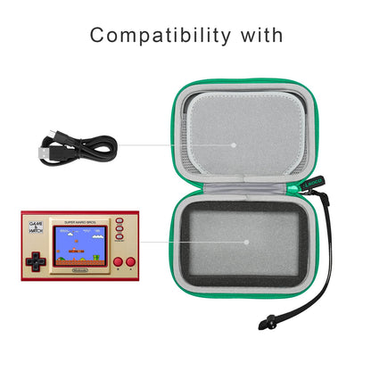 RLSOCO Carrying Case for Nintendo Game & Watch - Medium Green Zipper - RLE-NinGame