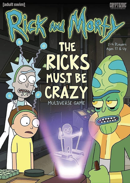 Cryptozoic Entertainment Rick and Morty Game - The Ricks Must Be Crazy, Small, Multicolor, Model 26612CZE, Plastic