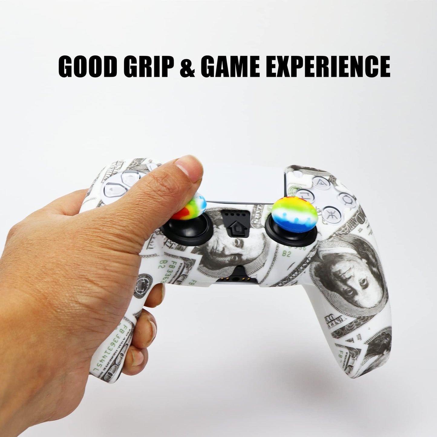 Oiokew Silicone Skin Cover for PS5 Controller - Anti-Slip Shell Case with 10 Joystick Grips - PS5 Controller #16