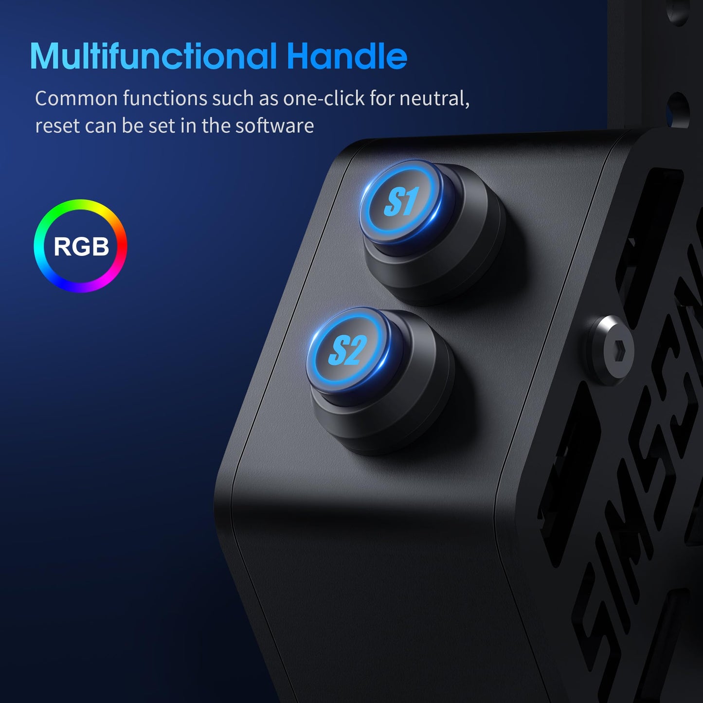 SIMSONN SQ Pro Racing Simulator Shifter - High-Precision Hall Sensor, 20 CM Handle