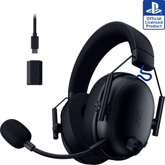 Razer BlackShark V3 Wireless Gaming Headset for PS5: 50mm Drivers - Super Wideband Mic - 2.4 GHz  Bluetooth - Works with PC  Mac  Nintendo Switch  Smartphone - Long Battery Life - Black