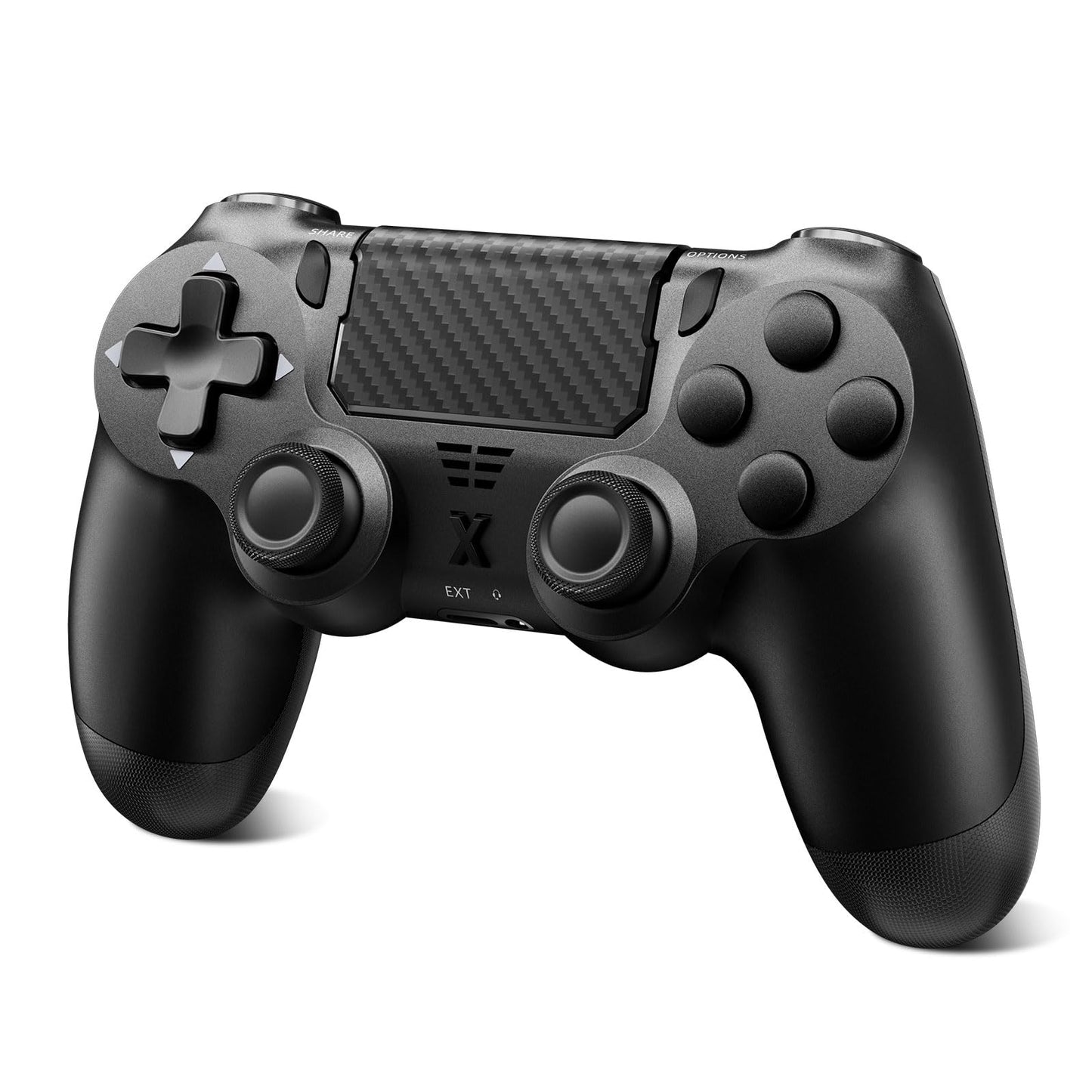 Puiseno Wireless Controller for PS-4  Dual Vibration Game Joystick/Motion Sensing/Touchpad/Speaker/3.5mm Audio Jack Headphone  Upgraded Six-Axis Sensor  Compatible with PS4/Slim/Pro Console/PC (BLACK)