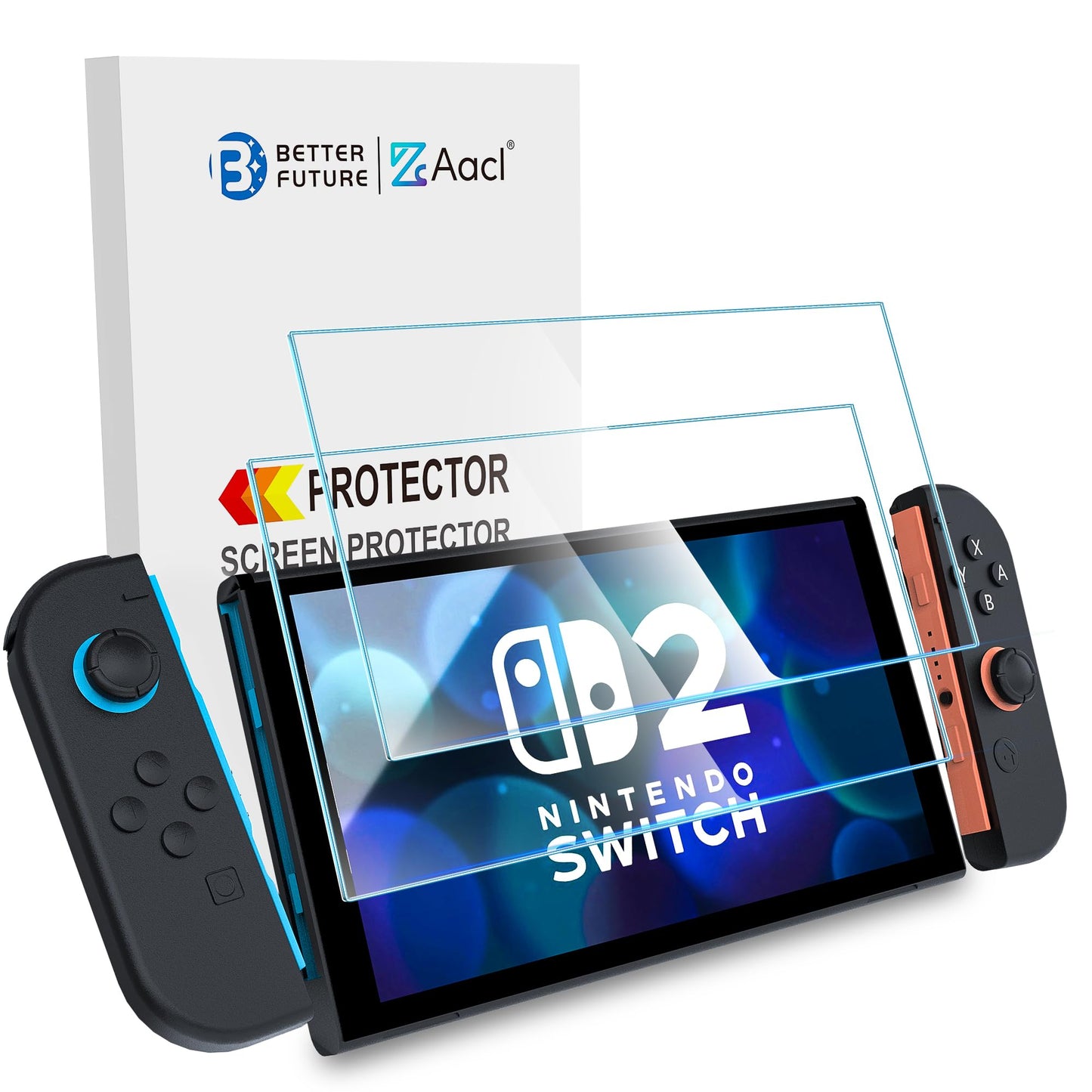 AACL Screen Protector for Nintendo Switch 2 Screen Protector 2025 [7.9 inch] Tempered Glass film Ultra Clear 2 Pack