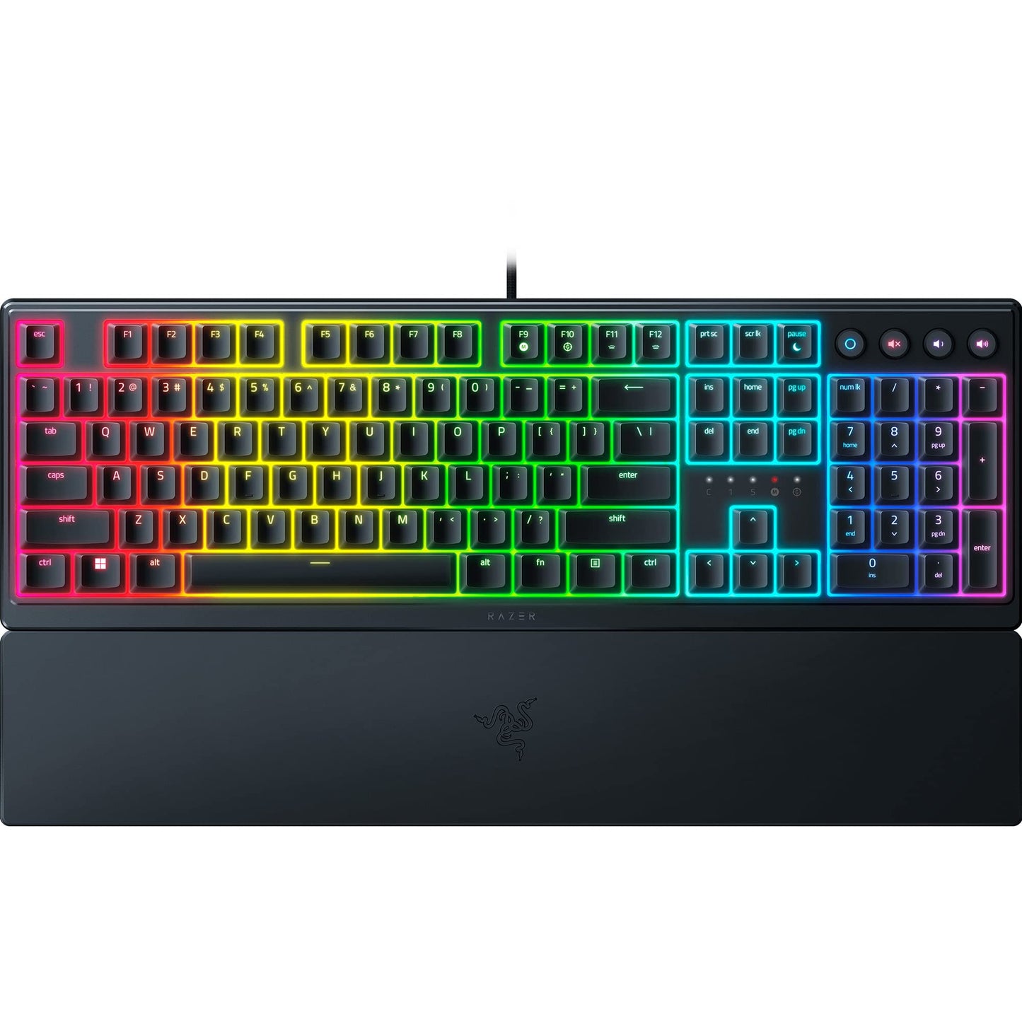 Razer Ornata V3 Gaming Keyboard: Low Profile Keys - Mecha Membrane Switches - UV Coated Keycaps - Backlit Media Keys - 10 Zone R
