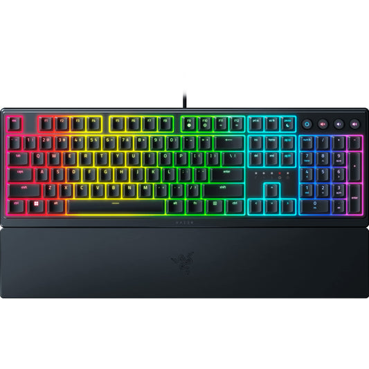 Razer Ornata V3 Gaming Keyboard: Low Profile Keys - Mecha Membrane Switches - UV Coated Keycaps - Backlit Media Keys - 10 Zone R
