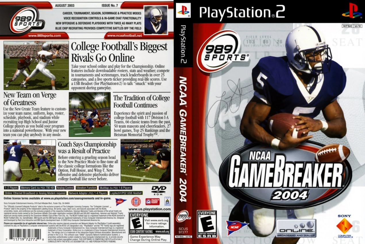 NCAA Gamebreaker 2004 - PlayStation 2 (Renewed)
