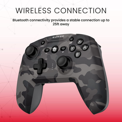 Surge Surge Switchpad Pro Wireless Controller - Grey Camo for Nintendo Switch, Model SG60073