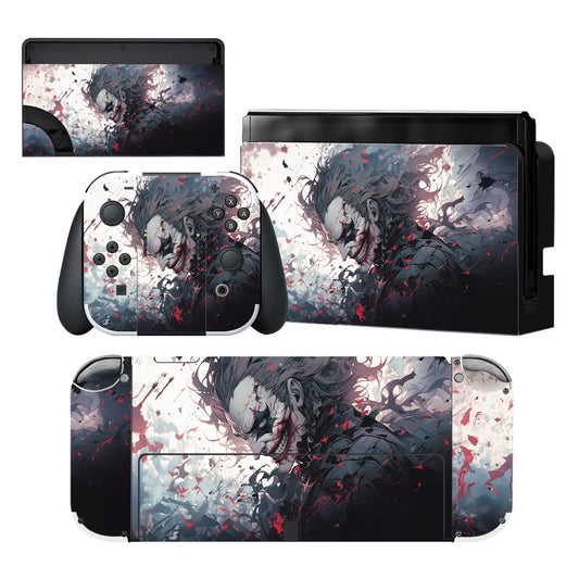 PlayVital Full Set Protective Stickers for Nintendo Switch OLED Model  Customized Vinyl Decal Skins for Switch OLED Console & Joycon & Dock & Grip - Killing Clown