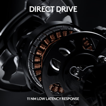 Logitech G PRO Racing Wheel - Direct Drive 11 Nm, TRUEFORCE Feedback, Magnetic Paddles, OLED Display, Black, Model 941-000215