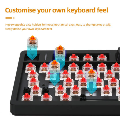 IROK FE75Pro Wireless RGB Mechanical Keyboard - 81 Keys, Hot Swappable, Customizable Backlit, USB-C/Bluetooth, Black