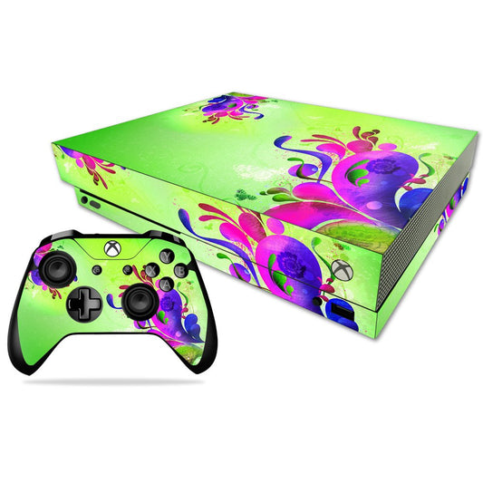 MIGHTY SKINS Xbox One X Skin - Pastel Flourishes Vinyl Decal Cover, Durable & Unique, Easy to Apply, Model MIXBONXCMB-Pastel Flourishes