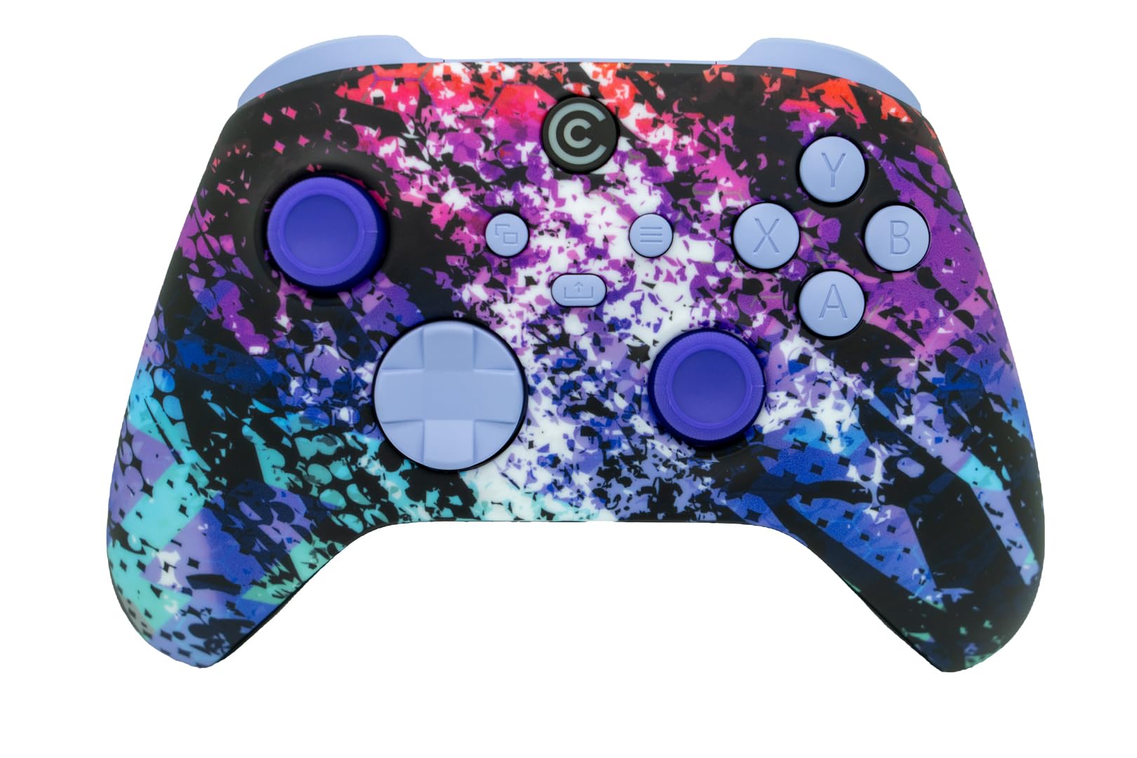 Custom Controllerzz Wireless Controller for Xbox Series X/S & PC - Digital Mirage & Light Violet Inserts Design