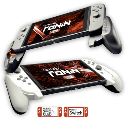 Satisfye ZenGrip Ronin White Dockable Switch Grip - Ergonomic & Comfortable Joy-Con Controller Accessory