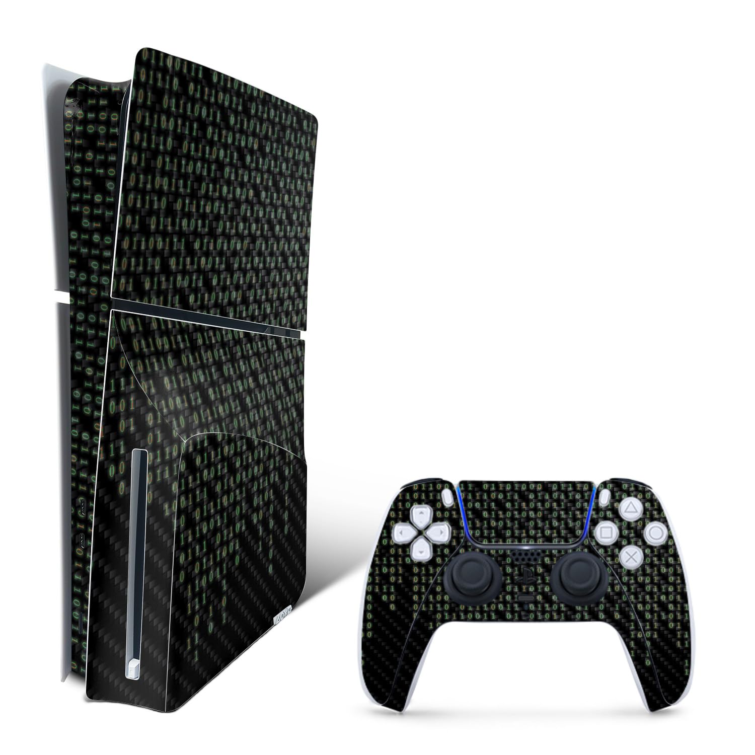 MightySkins Carbon Fiber Skin for PS5 Playstation 5 Slim Disc Edition Bundle - Red Pill Protective  Durable Textured Carbon Fiber Finish Easy to Apply Made in The USA