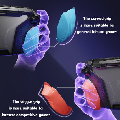 PlayVital Switch 2 Beyond-Grip Dockable Case - Ergonomic Grips, Military-Grade Protection, 2 Joystick Caps, Blue & Orange