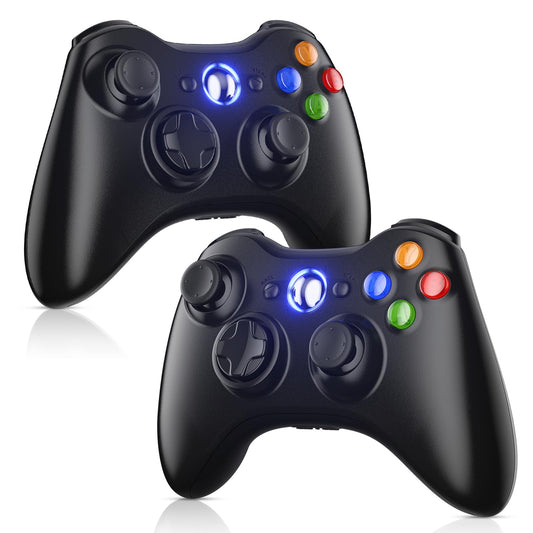 Gamrombo 2 Pack Replacement for Xbox 360 Controller  Wireless Controllers Gamepad Upgraded Joystick Compatible with 360 & Slim  Windows 11/10/8/7 PC Controller - for Black Myth: Wukong