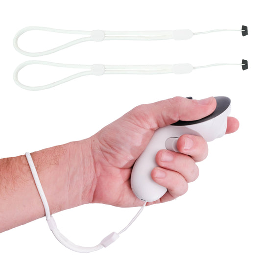 DeadEyeVR Virtual Reality 3 Wrist Straps (2 Pack) - Durable & Adjustable 3 Controller Straps for a Secure VR Standalone Gaming Experience - White Controller Straps