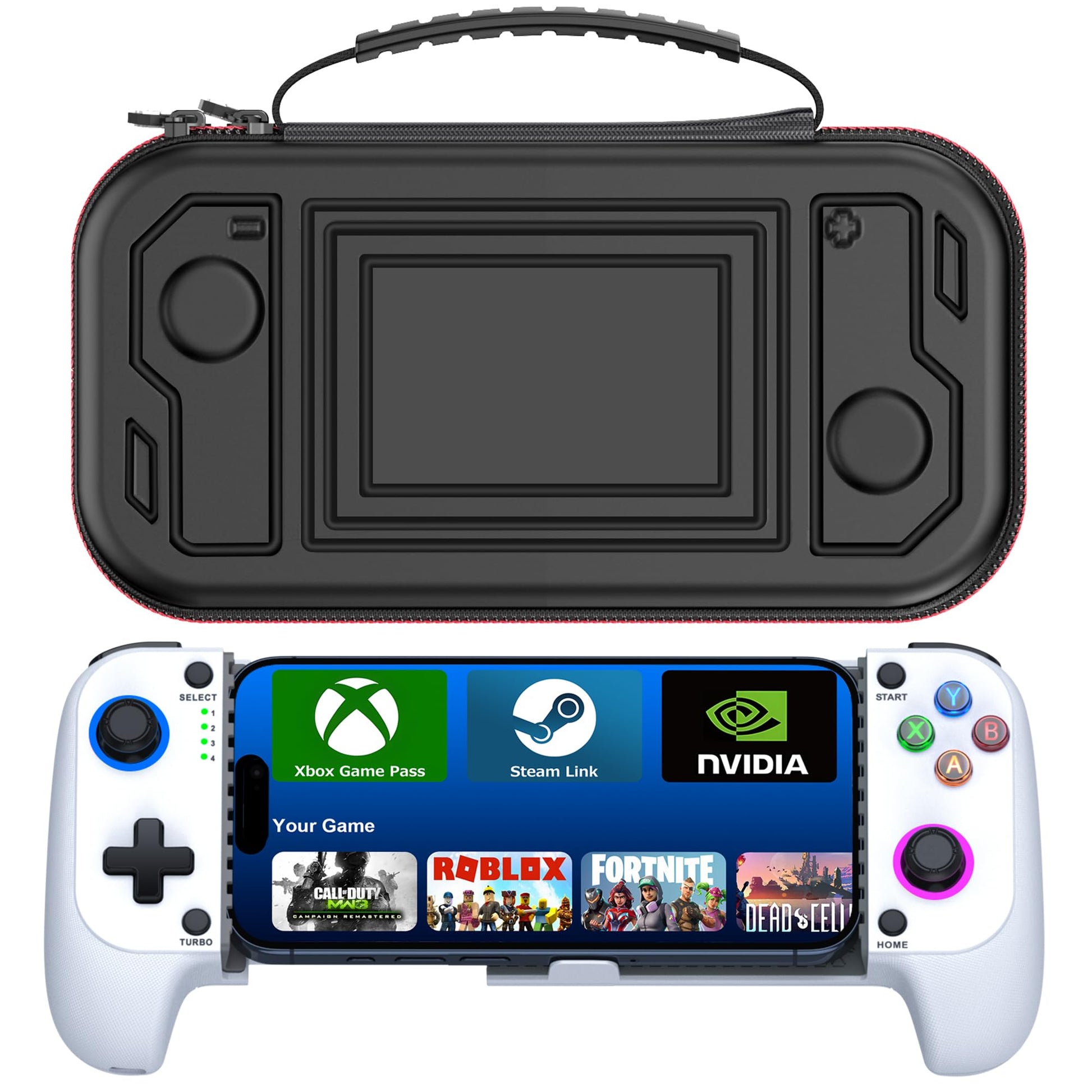 LIFUFUTEE Mobile Gaming Controller with Carrying Case for iPhone/Android  Wireless Phone Controller with Hall Joysticks  Mobile Controller Phone Case Support for Xbox Game Pass  Steam Link & More