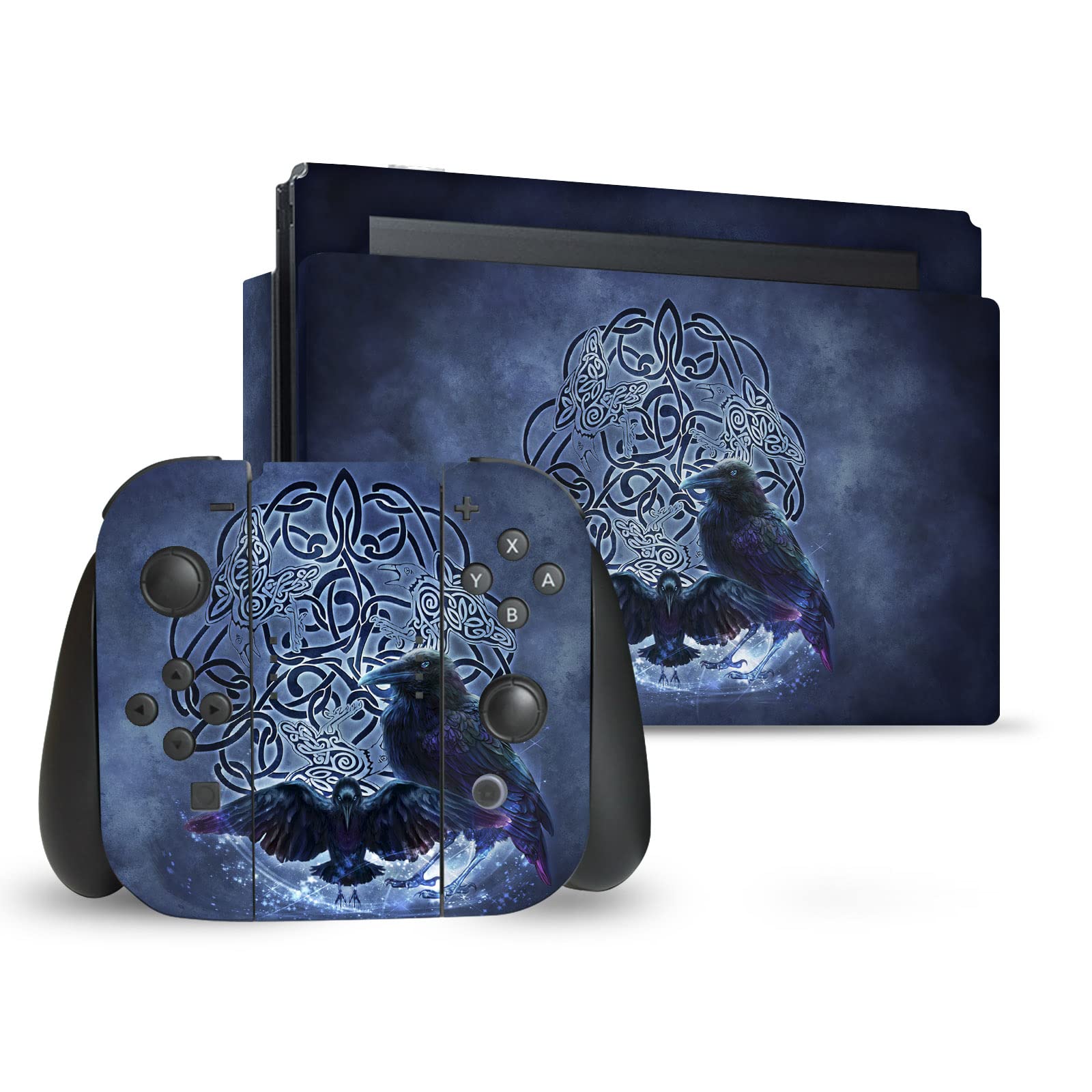 Head Case Designs Officially Licensed Brigid Ashwood Raven Art Mix Vinyl Sticker Gaming Skin Decal Cover Compatible With Nintendo Switch Console & Dock & Joy-Con Controller Bundle