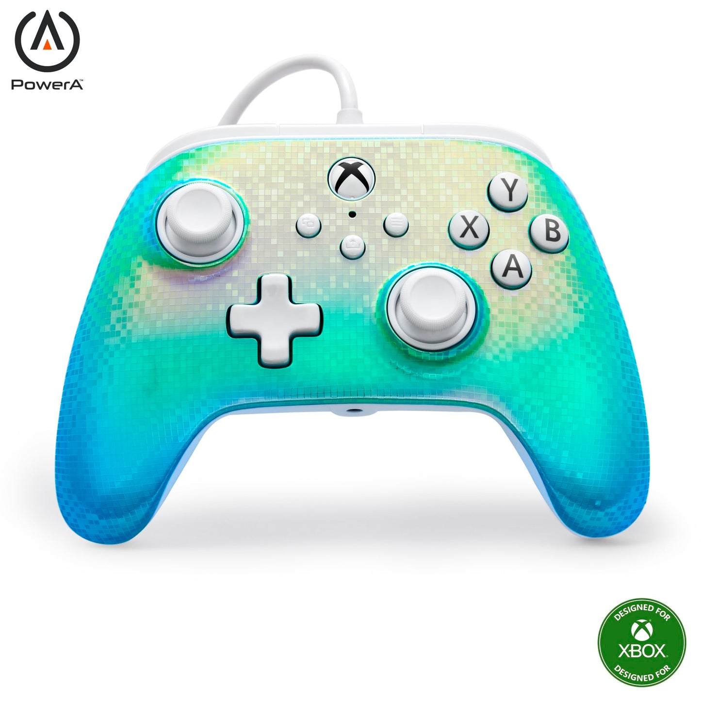 PowerA Advantage Wired Controller for Xbox Series X|S - Disco Ball  gamepad  wired video game controller  gaming controller  USB-C  Works with Xbox One  Officially Licensed