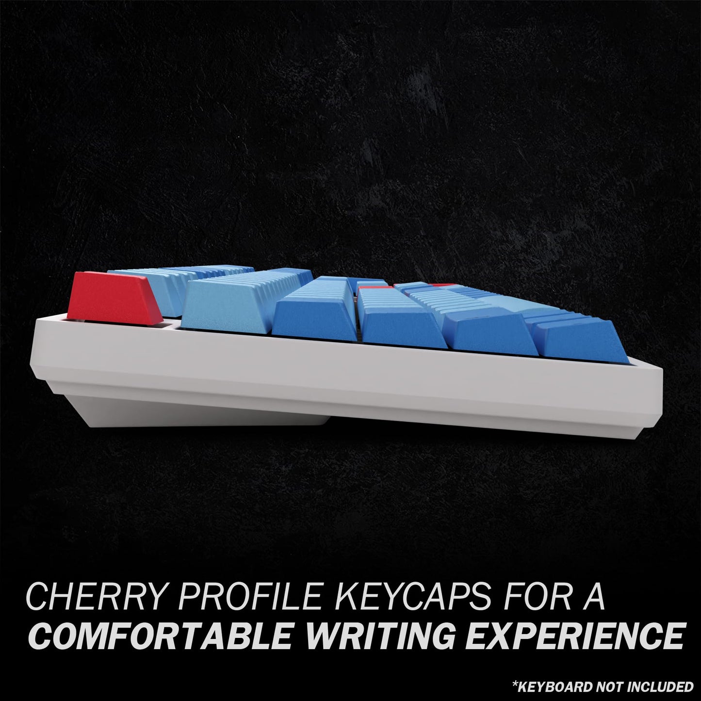 HK GAMING Dye Sublimation PBT Keycap Set - 139 Keys, Cherry Profile, ANSI US Layout, Marlins Color, Compatible with Cherry MX & Gateron