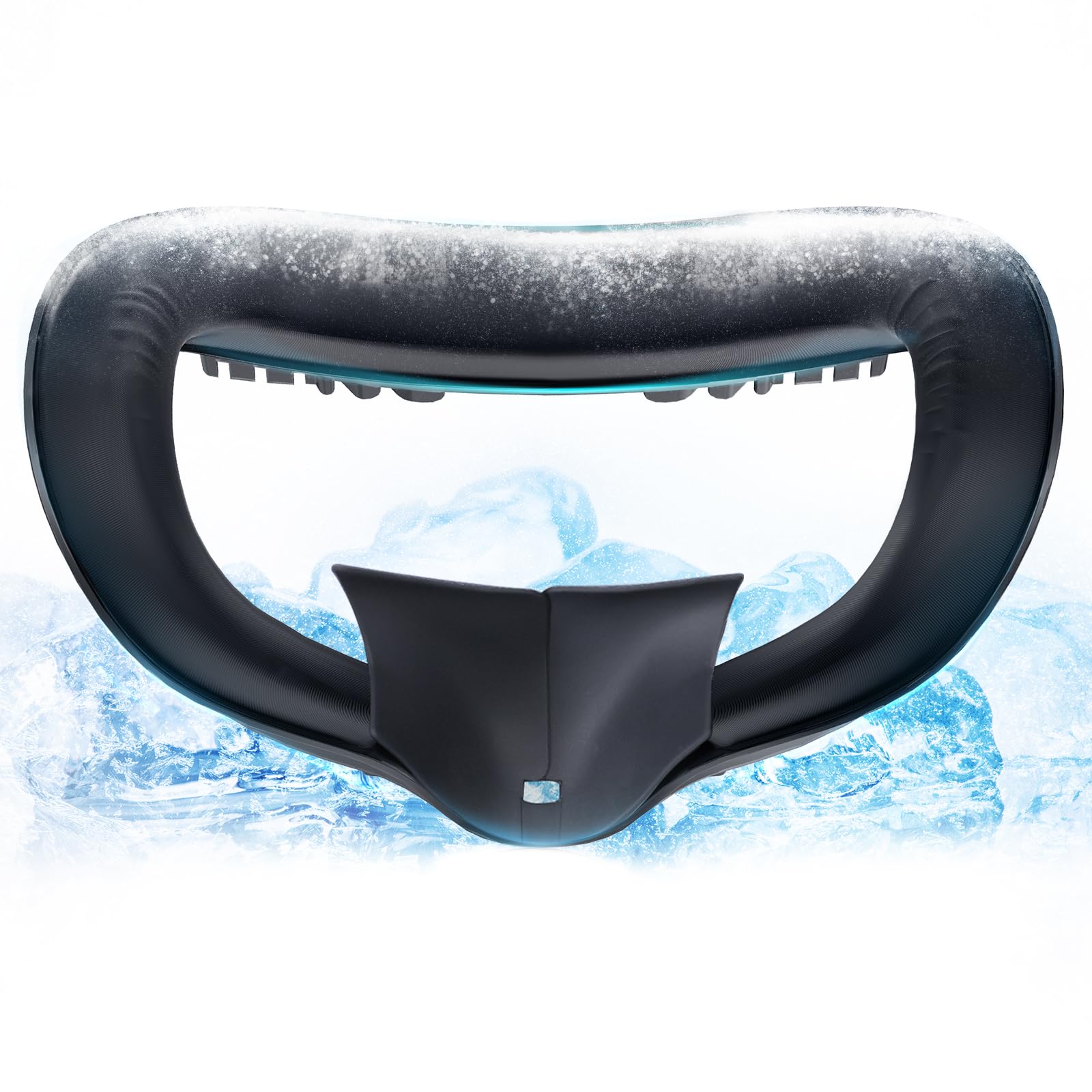 DESTEK Cooling Face Pad Compatible with Oculus Quest 2  Soft & Bouncy Face Cover Replacement  Dry Sweat-Wicking Comfort  with Secure Light-Blocking Nose Guard