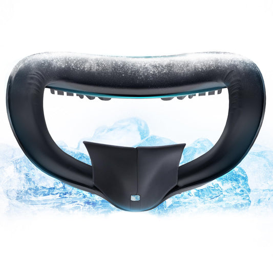 DESTEK Cooling Face Pad Compatible with Oculus Quest 2  Soft & Bouncy Face Cover Replacement  Dry Sweat-Wicking Comfort  with Secure Light-Blocking Nose Guard