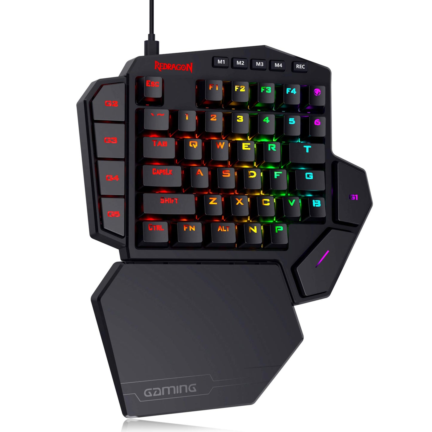 Redragon K585 One-Handed RGB Mechanical Gaming Keyboard - Compact Design, Enhanced Gaming Performance