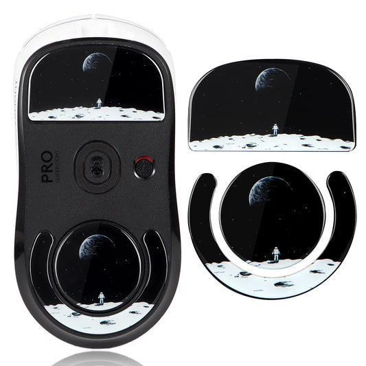 immoenuc Glass Mouse Skates for Logitech G PRO X Superlight - Smooth, Durable, Earth Pattern Feet Pads