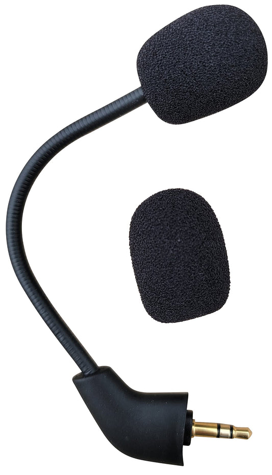 TNE Replacement Game Mic Microphone Boom for Post-2021 2nd Version Wired Kingston HyperX Cloud 2 II Cloud Core Cloud Pro CloudX PS4 Xbox One Nintendo Switch Computer PC Gaming Headsets